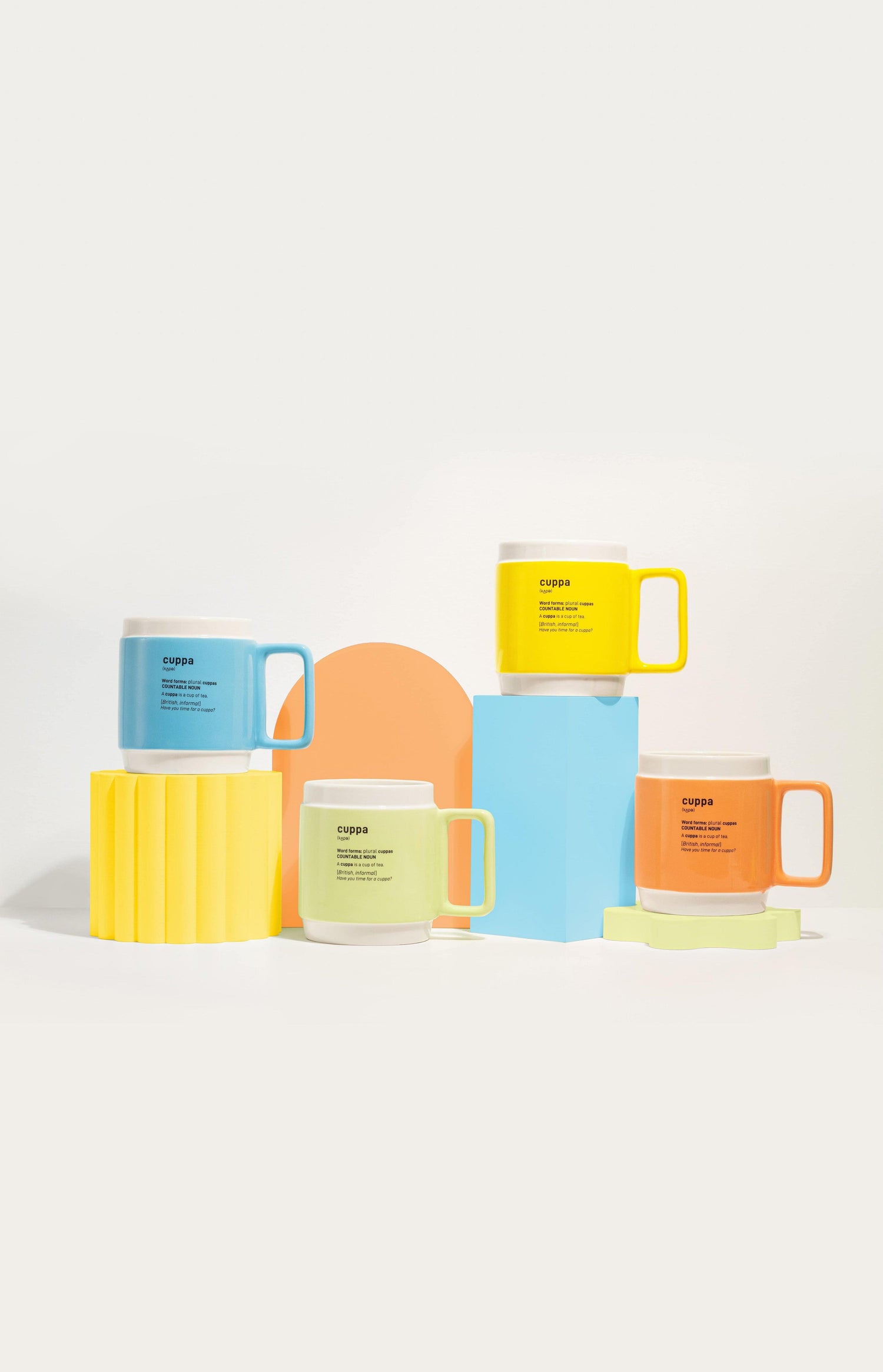 Cuppa Mug Selection Box of 4: 1 of each colour - thecuppa