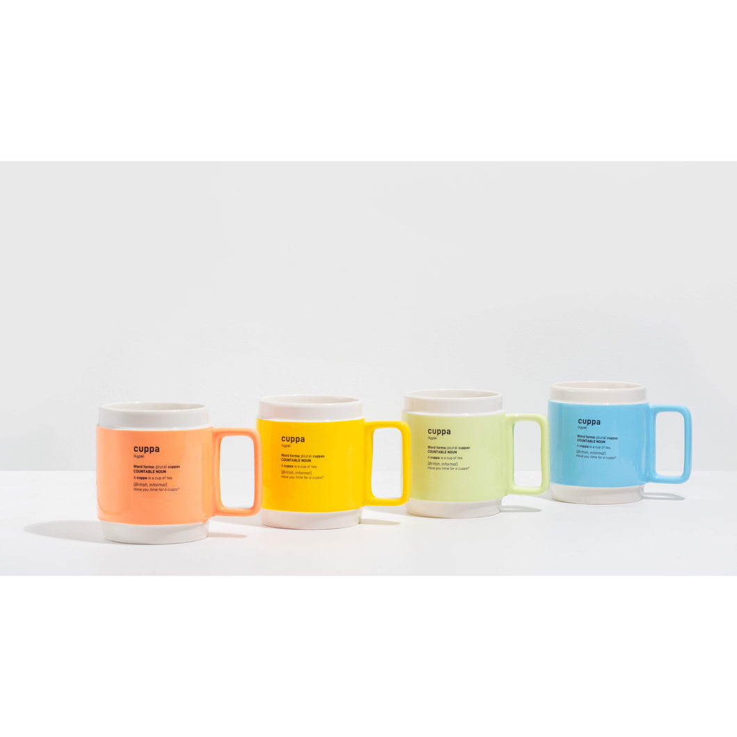 Cuppa Mug Selection Box of 4: 1 of each colour